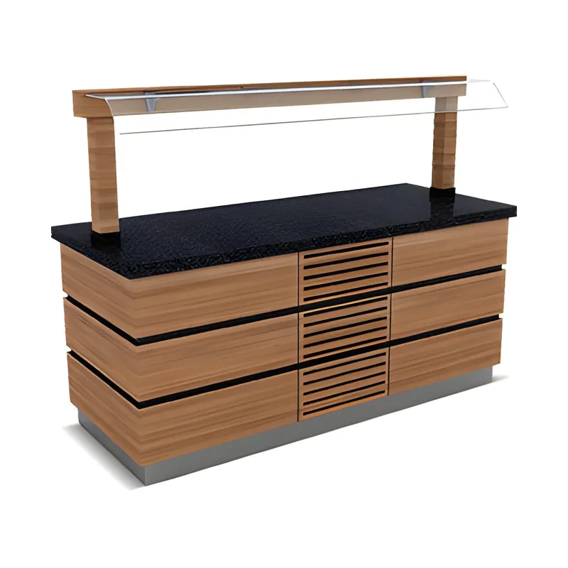 Empfohlen - Kapadokya Kühlbuffettheke mit Hustenschutz – Kaltservice – 2000×900×900/1550 mm