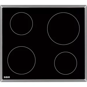SIBIR 507233 GK 4200 Kochfeld Black Design Chromstahlrahmen - Versandbereit