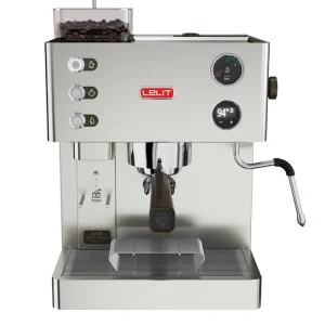 Heute kaufen - Lelit Kate PL82T – Espressomaschine mit integrierter Mühle und 38 mm Kegelmahlwerk